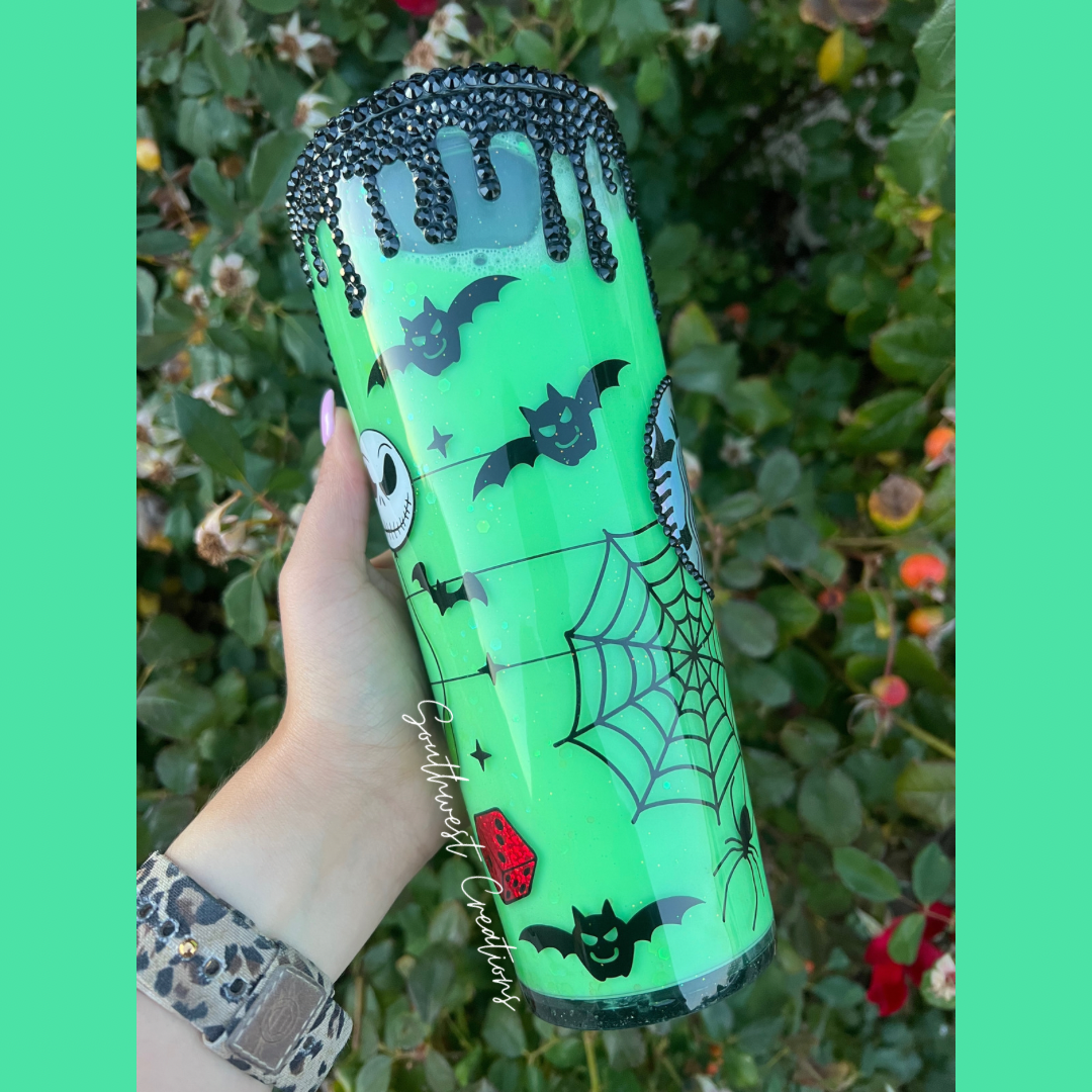 Oogie Boogie Nightmare Before Christmas Snow Globe Acrylic Tumber