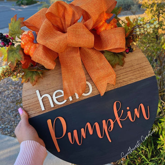 Hello Pumpkin Wreath