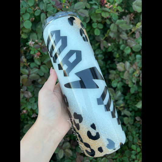 MAMA Leopard - 30 oz Skinny Tumbler