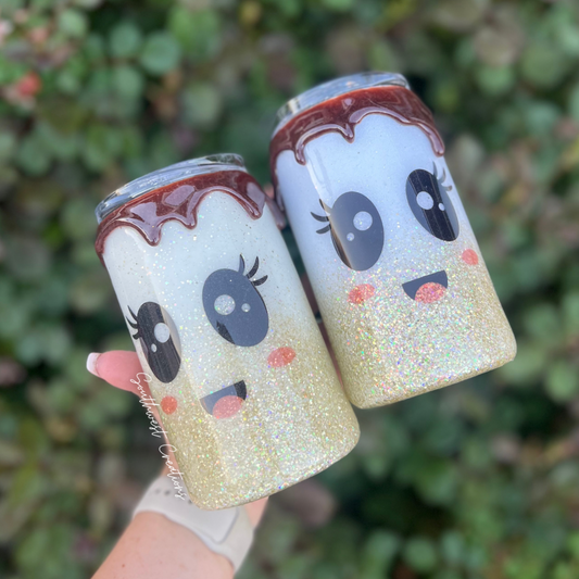 S'mores with Chocolate Drip- 14 oz Skinny Tumbler