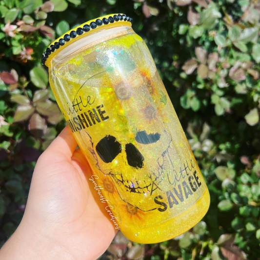 Sunshine & Savage Snow Globe Tumbler - 16 oz